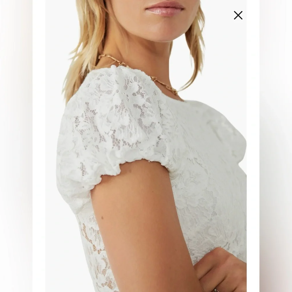 NWT FREE PEOPLE LACE MINI DRESS - Picture 4 of 4